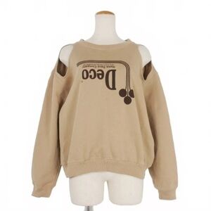 Kijun 21FW Print Sweatshirt Long Sleeve L Brown Used 22648